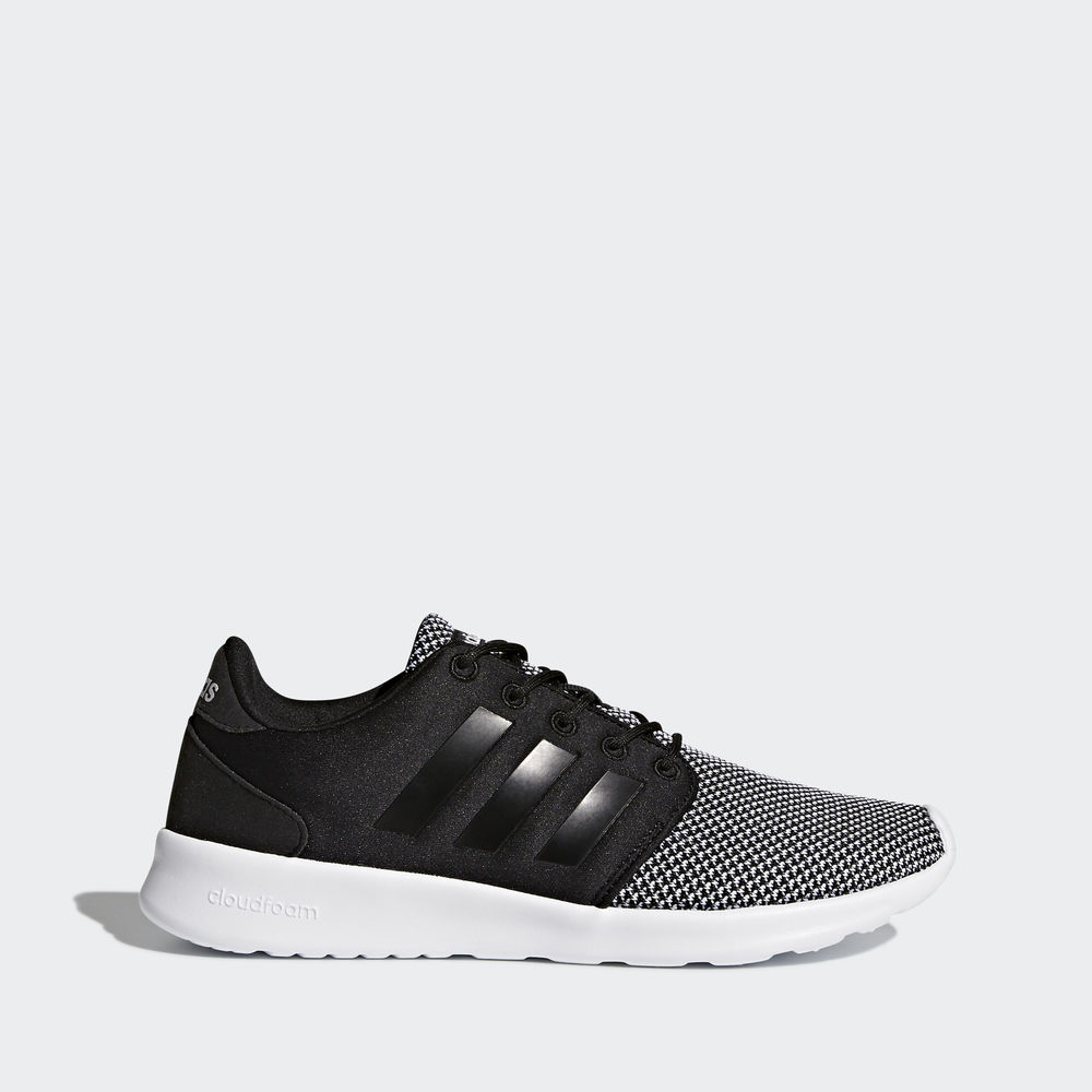 Adidas Cloudfoam Qt Racer - αθλητικα παπουτσια γυναικεια - Μαυρα/Μαυρα/Ασημι,Μέγεθος: EU 36 – 54 2/3